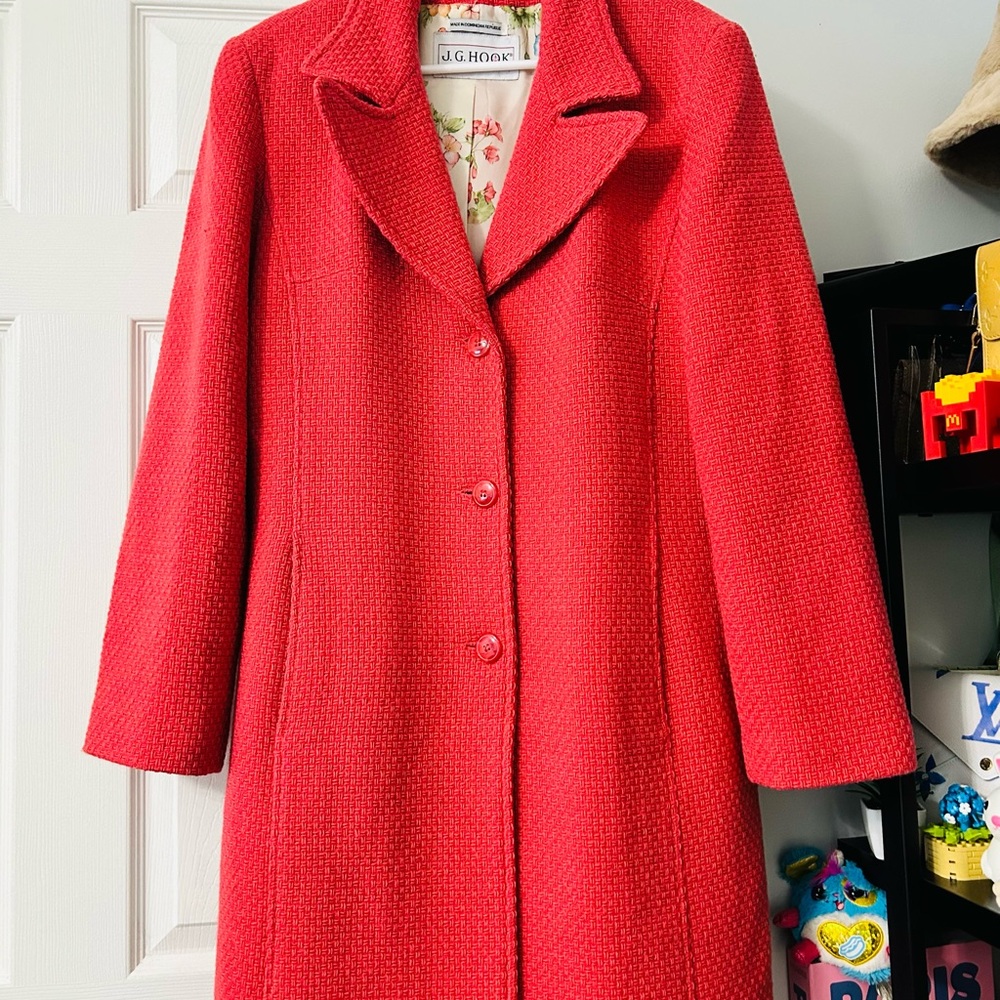 Rose colored Coat with floral lining